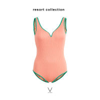 RESORT COLLECTION 2026 BABY PINK SWIMMING SUIT ชุดว่ายน้ำสีชมพูใส่ว่ายน้ำมีฟองน้ำในตัว