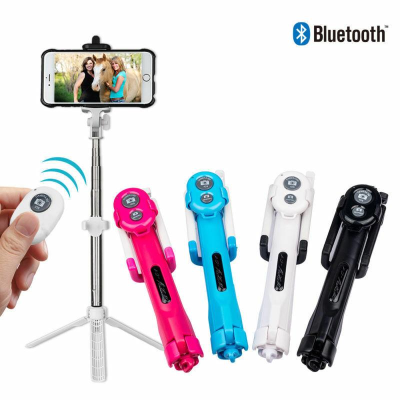 Bluetooth Selfie Stick Tripod Monopod Remote Control 360° Clamp iOS Android