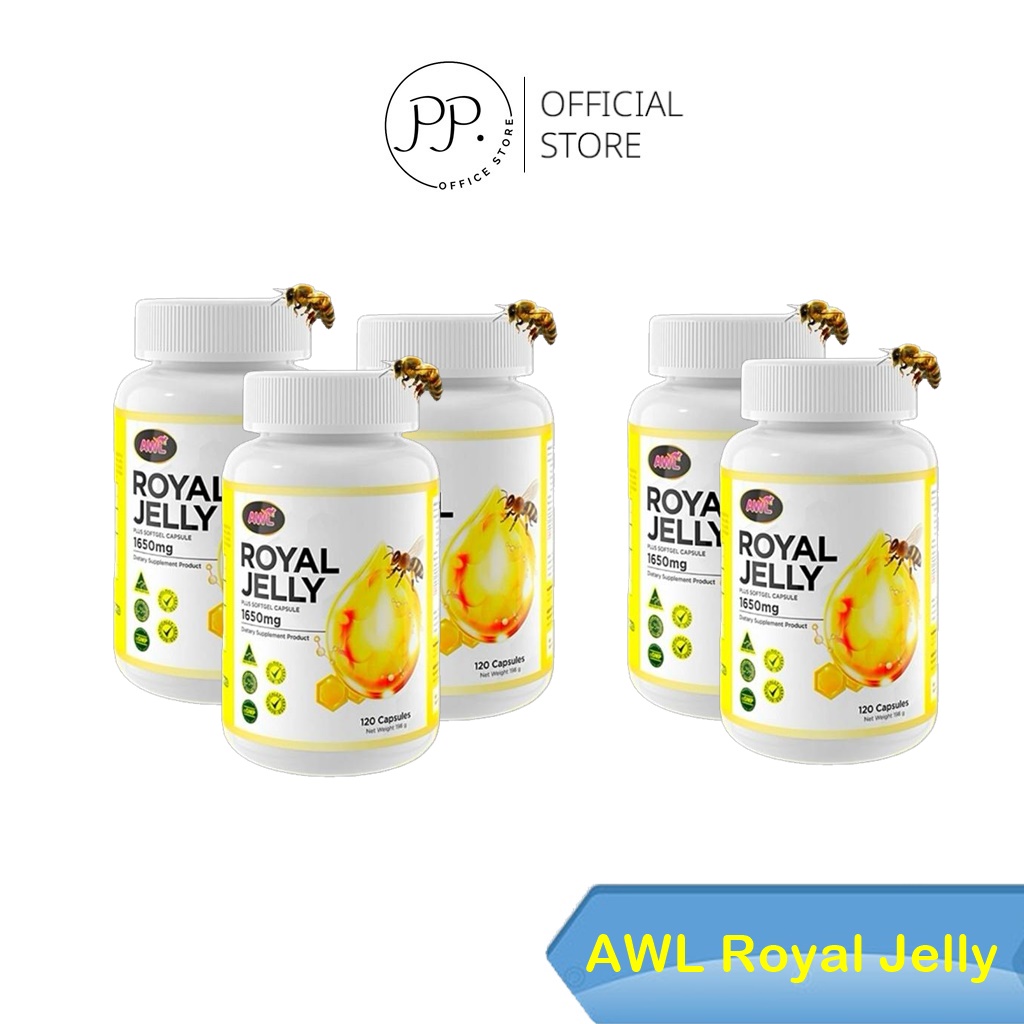 ( 3 แถม 2 )AWL Royal Jelly นมผึ้ง รอยัลเยลลี เสริมร่างกาย 1650 mg นมผึ้งเกรดพรีเมี่ยม จากออสเตรเลีย ดูดซึมง่าย ส่งจากบริษัทโดยตรง ราคา 990 บาท*ส่งฟรี