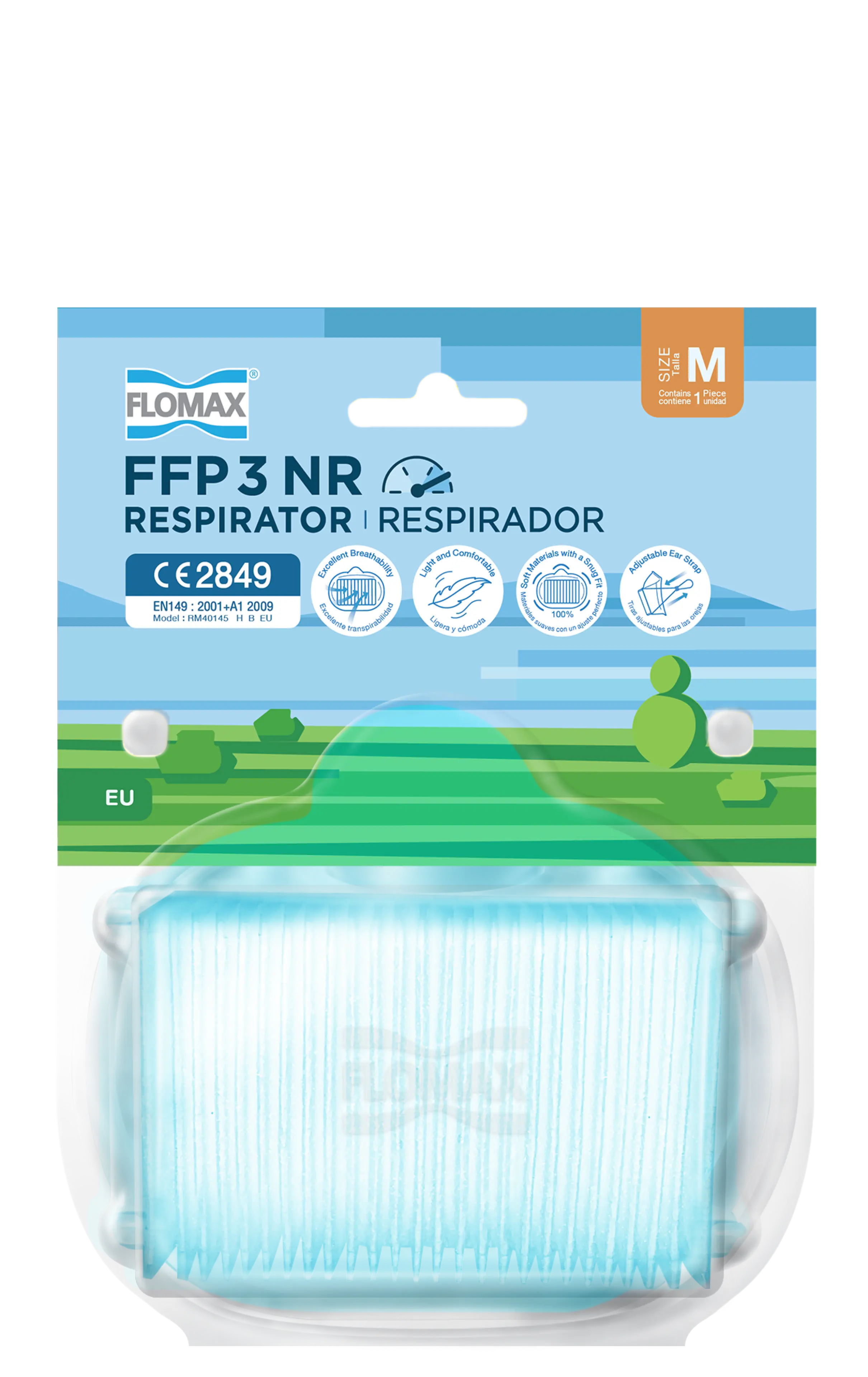FLOMAX FFP3 respirator mask  (Air purifying mask)