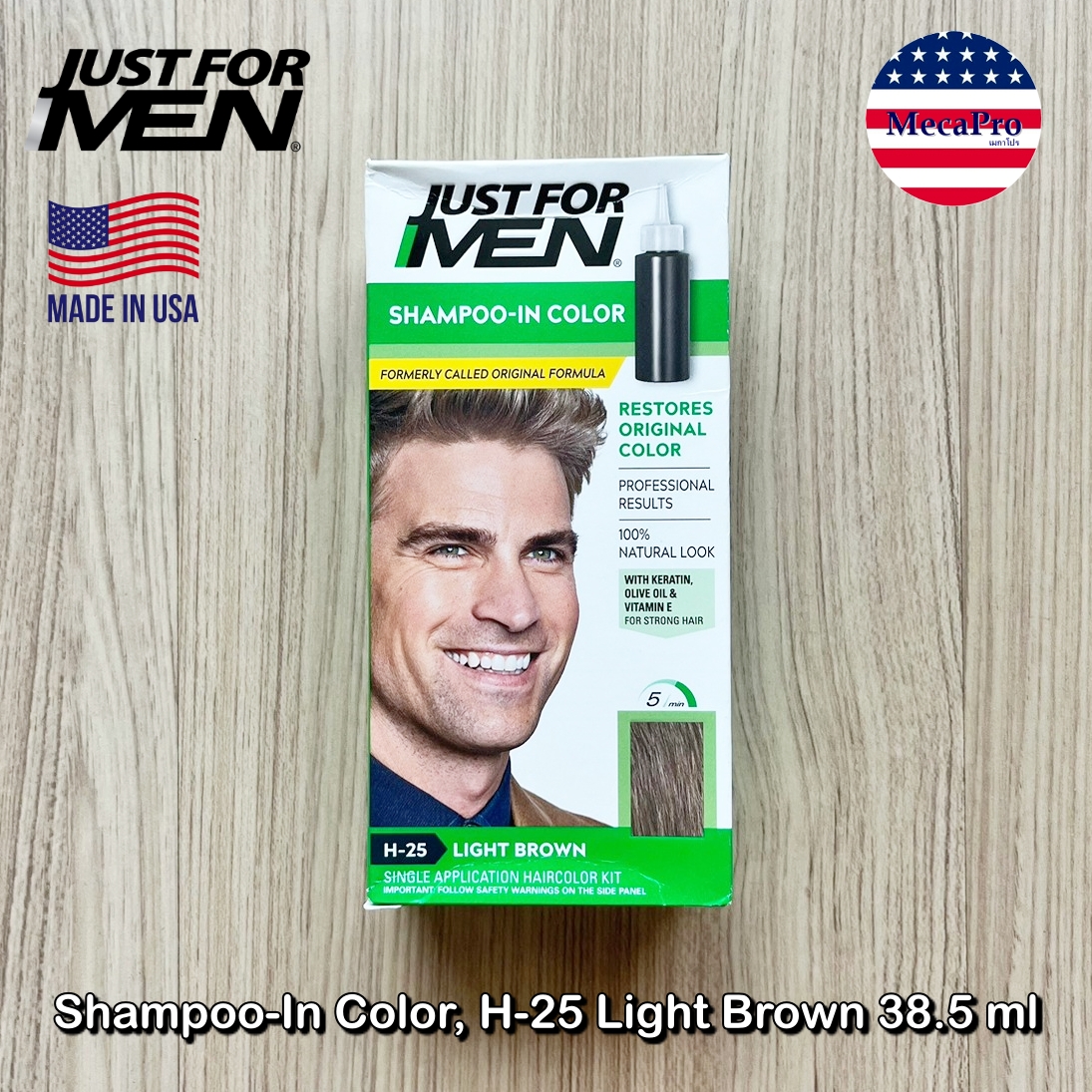 Just For Men® Shampoo-In Color, H-25 Light Brown 38.5 ml แชมพูเปลี่ยนสีผม แชมพูย้อมผม ราคา 995 บาท*ส่งฟรี
