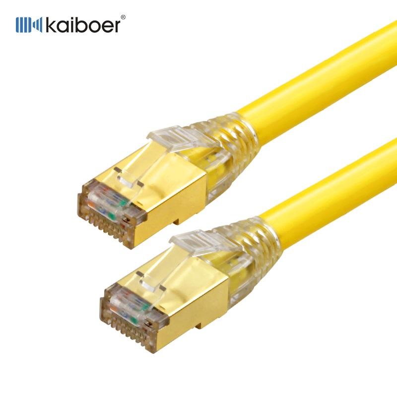 สายแลน CAT8 ไคเบอร์ Kaiboer LAN CAT 8 RJ45 FTP Ethernet Network Cable 40GBP 2000MHz (Yellow) มีความยาวให้เลือก 1 , 1.5, 2, 3, 5, 8, 10, 15เมตร