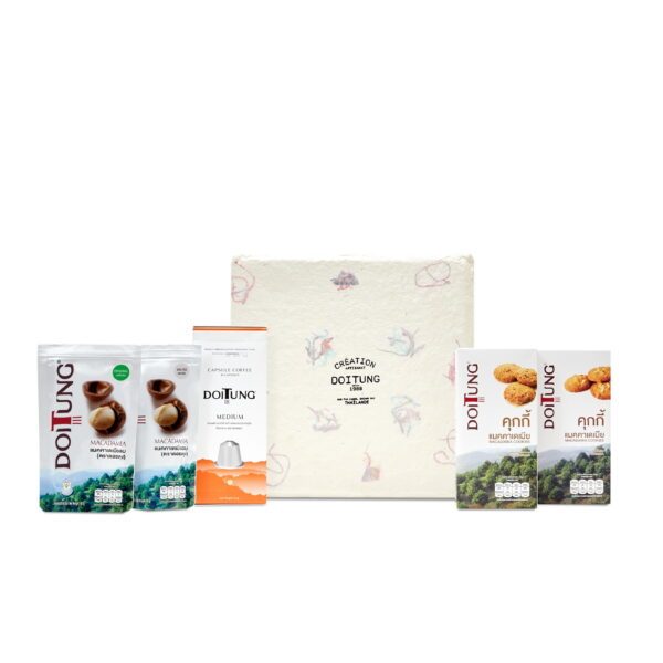 DoiTung ชุดของขวัญ กาแฟแคปซูลดอยตุงและของว่าง Doitung Coffee Capsule Set 01 ราคา 818 บาท*ส่งฟรี