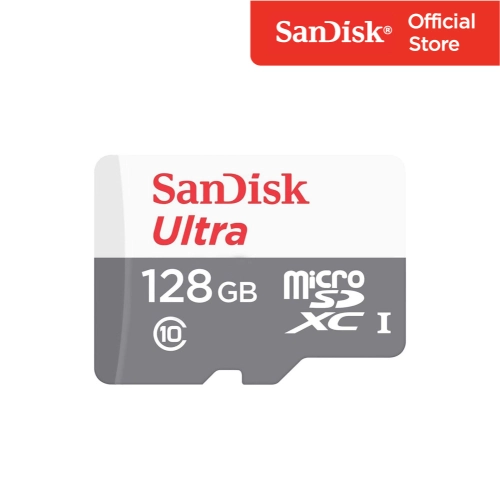 ราคาและรีวิวSandisk Micro Ultra Lite Speed 100MB , 128GB ,C10, UHS-1,R, 3x5 - (SDSQUNR-128G-GN6MN)