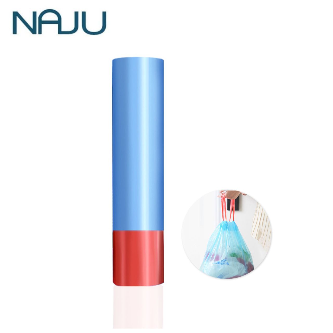 Naju ถุงขยะแบบม้วน ถุงขยะหนา ถุงขยะหนาเหนียว 45x50cm 65ใบ 300ใบ ใส่ขยะแห้ง ขยะเปียก ราคา 47 บาท*ส่งฟรี