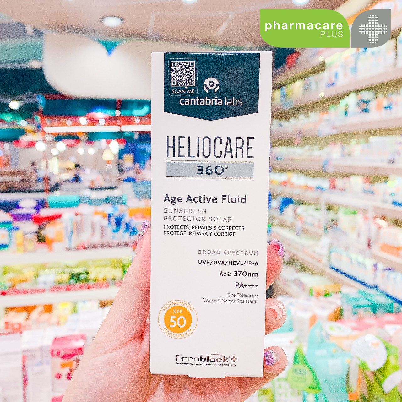 ✨Lotใหม่✨ของแท้💖กันแดด HELIOCARE 360 Age Active Fluid Sunscreen SPF 50 50 ml. ราคา 1,450 บาท*ส่งฟรี
