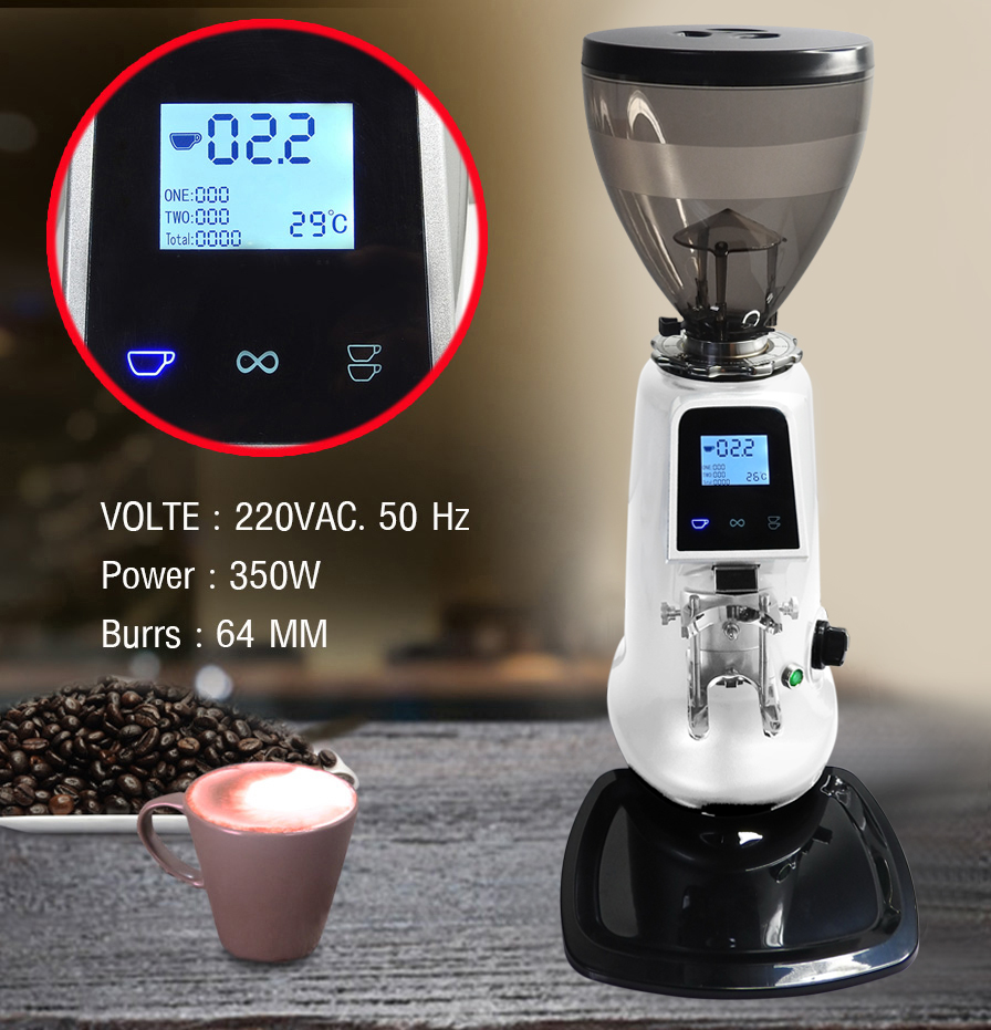 (AE) Digital Touch Sceen Coffee Grinder Machine 350W. ราคา 16,500 บาท*ส่งฟรี