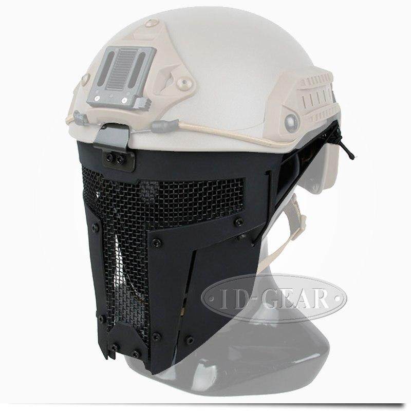 Airsoft SPT Mesh Half Face Net Mask Sparta Tactical Mask AF Helmet Mask 