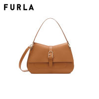 FURLA กระเป๋าถือผู้หญิง รุ่น FURLA FLOW L TOP HANDLE สี BRANDY