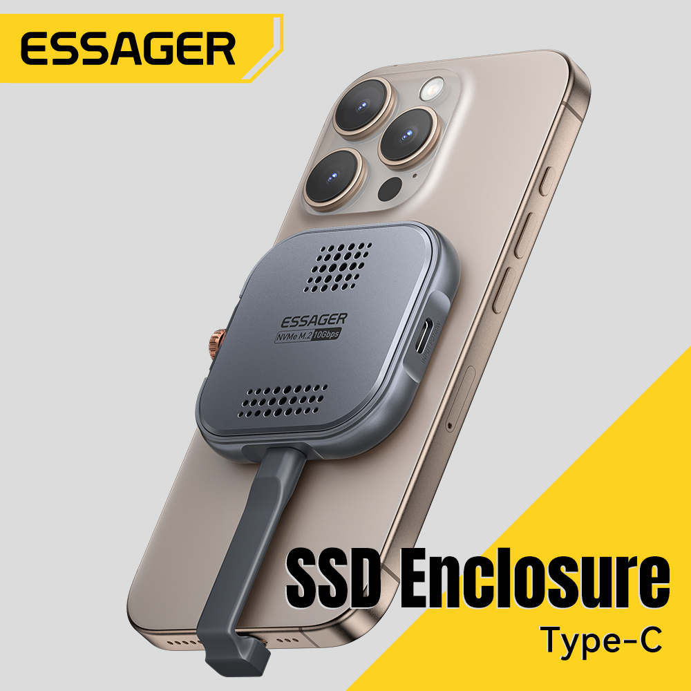ESSAGER 10Gbps Magnetic USB 3.2 M.2 2230 NVMe โปรโตคอล SSD โซลิดสเตต PD100W เข้ากันได้กับอินเทอร์เฟซ M-Key และ B&M-Key ราคา 1,569 บาท*ส่งฟรี