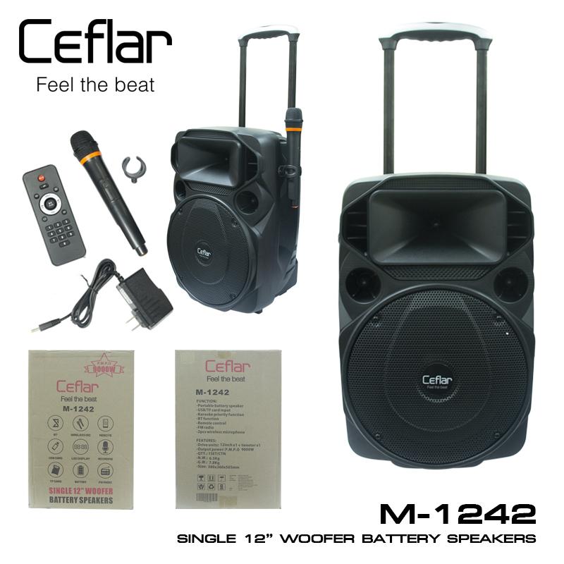 Ceflar (M-1242) Black +USB,BLUETOOTH แถม Microphone