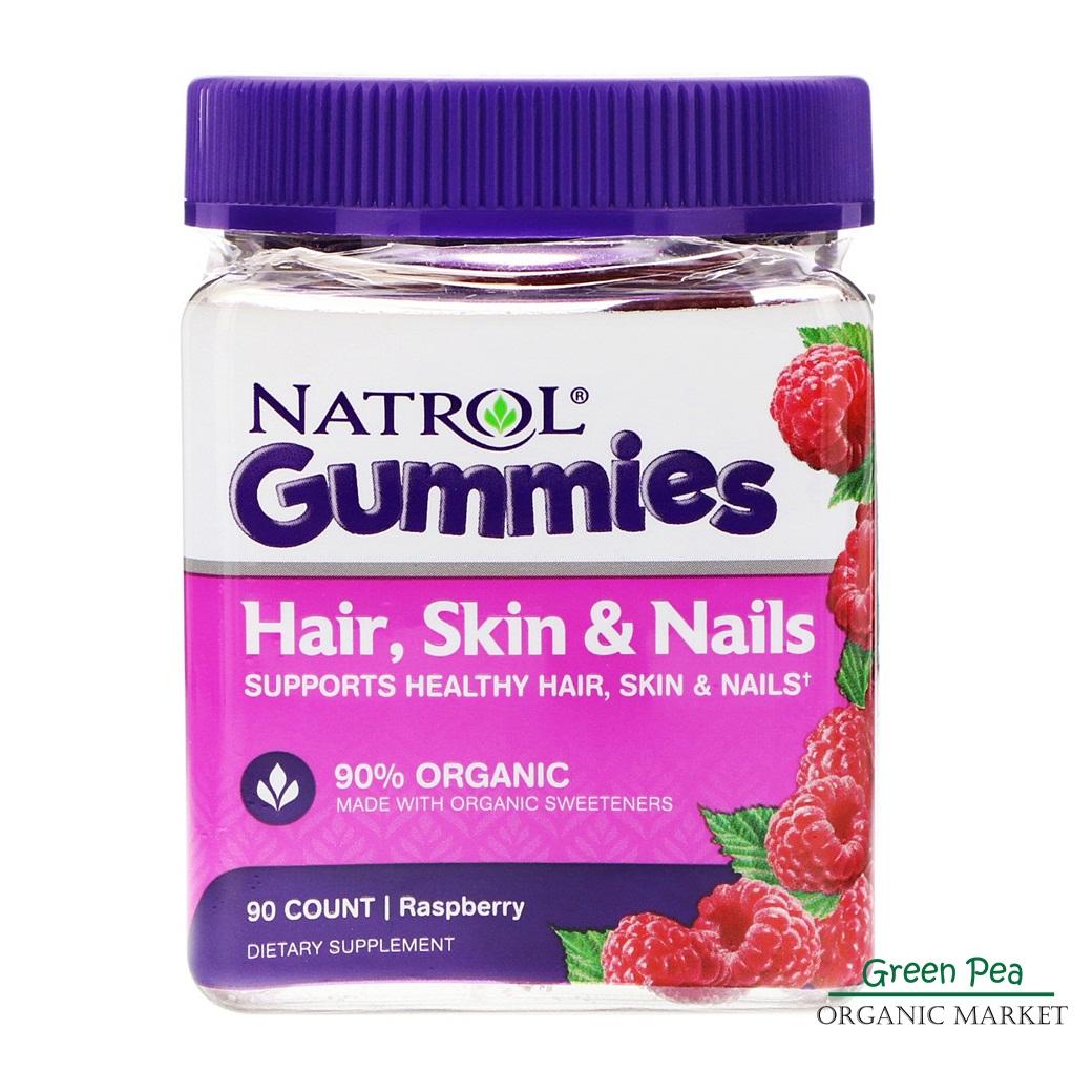 Gummies Hair , Skin & Nail  90เม็ด รส ราสเบอร์รี่  บำรุงผิว ผม เล็บ