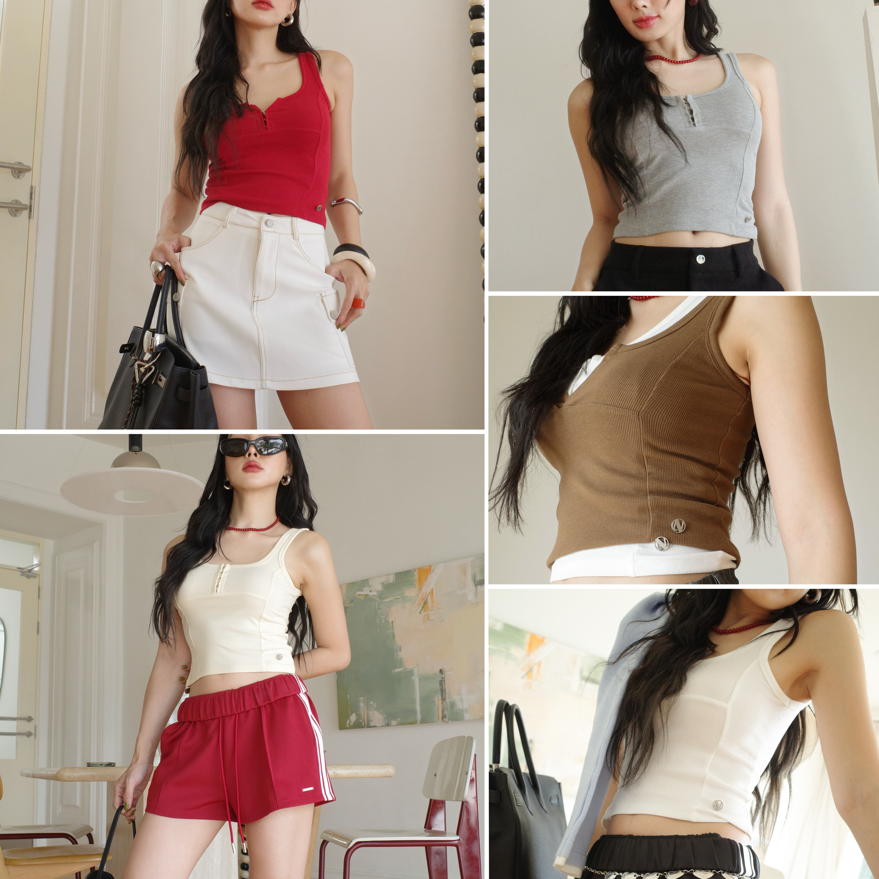 LOONNYSTORE - Kiki Tops - เสื้อกล้ามผ้าร่อง ราคา 390 บาท*ส่งฟรี