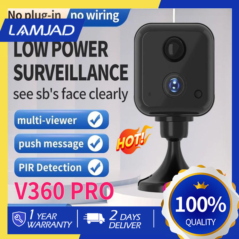 Wifi Wireless Remote Surveillance Camera V360 Pro 4g Sim Card Mini Cctv Camera 8Mp Fhd Built-In Battery Wireless Cctv Camera ราคา 658 บาท*ส่งฟรี