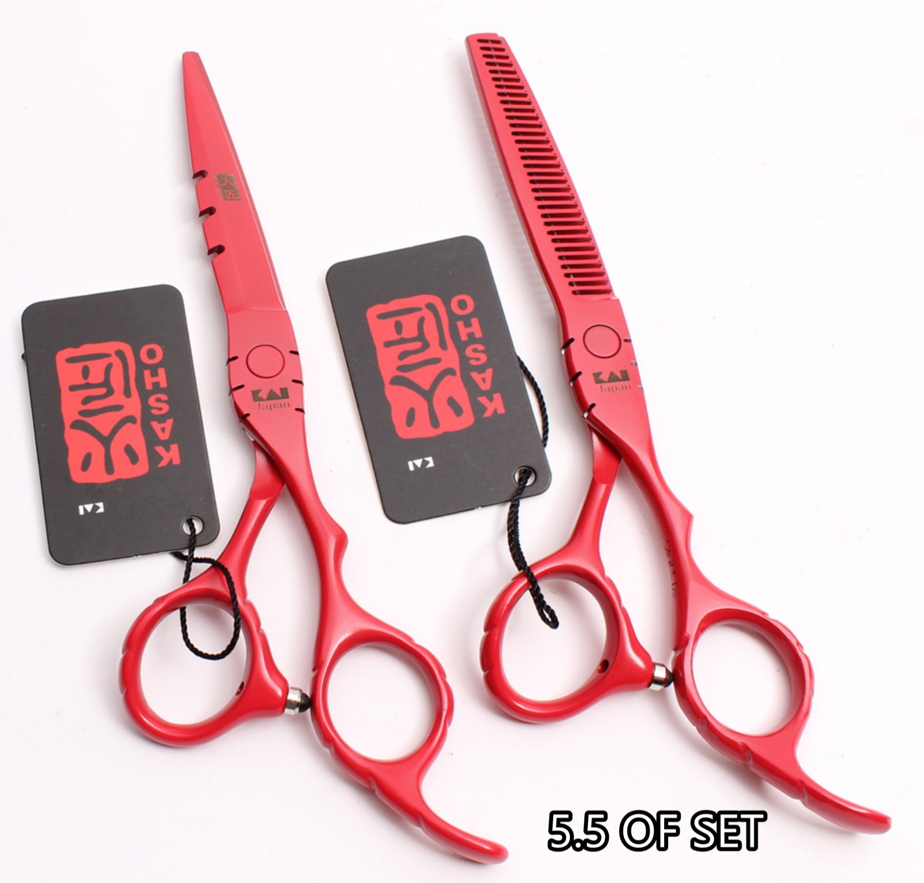 5.5/6.0kasho scissors กรรไกรตัดผมคาสโซ่ขนาด5.5/6.0 ราคา 1 คู่