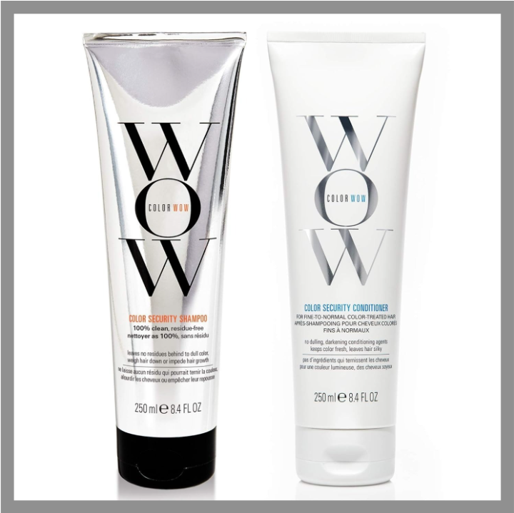 【Improved Version】 100% Authentic Color Wow Color Security Shampoo & Conditioner Duo (2 X 250ml) (Fine/Thick) Sulfate-Free Color Security Shampoo and Weightless Color Security Conditioner ราคา 569 บาท*ส่งฟรี