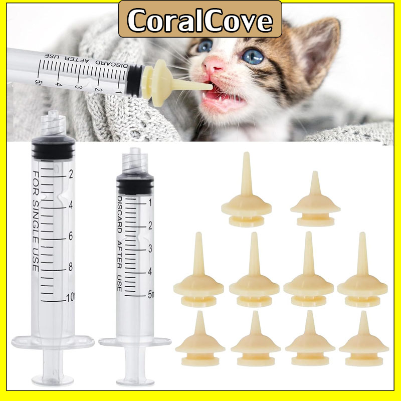 CoralCove จุกนมแมว จุกป้อนนมแมว จุกนมกระรอก จุกนมกระต่าย จุกป้อนนมสัตว์ แมว สุนัข กระรอก กระต่าย หนู ปลอดภัย สะอาด ไม่ทำร้ายน้องๆ จุกนมสัตว์ ราคา 17 บาท*ส่งฟรี