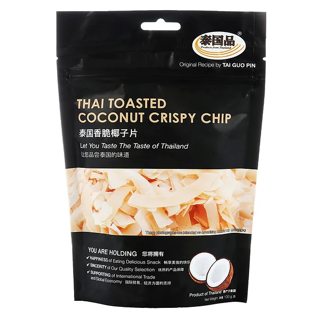 TAI GUO PIN THAI TOASTED COCONUT CRISPY CHIP 100g ไท่กั๋วผิ่น มะพร้าวอบกรอบ 100g ราคา 135 บาท*ส่งฟรี