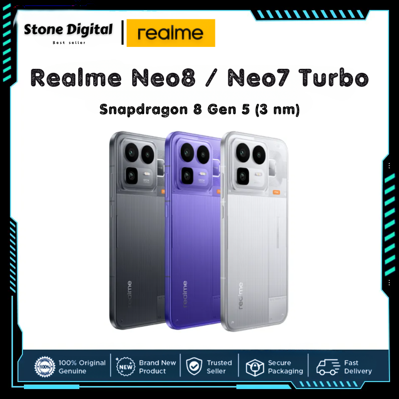 Realme Neo8 China Rom Snapdragon 8 Gen 5 (3 Nm) 6.78 Inches 165Hz 1272 X 2772 Pixels 8000 Mah 80W Wired ราคา 17,199 บาท*ส่งฟรี