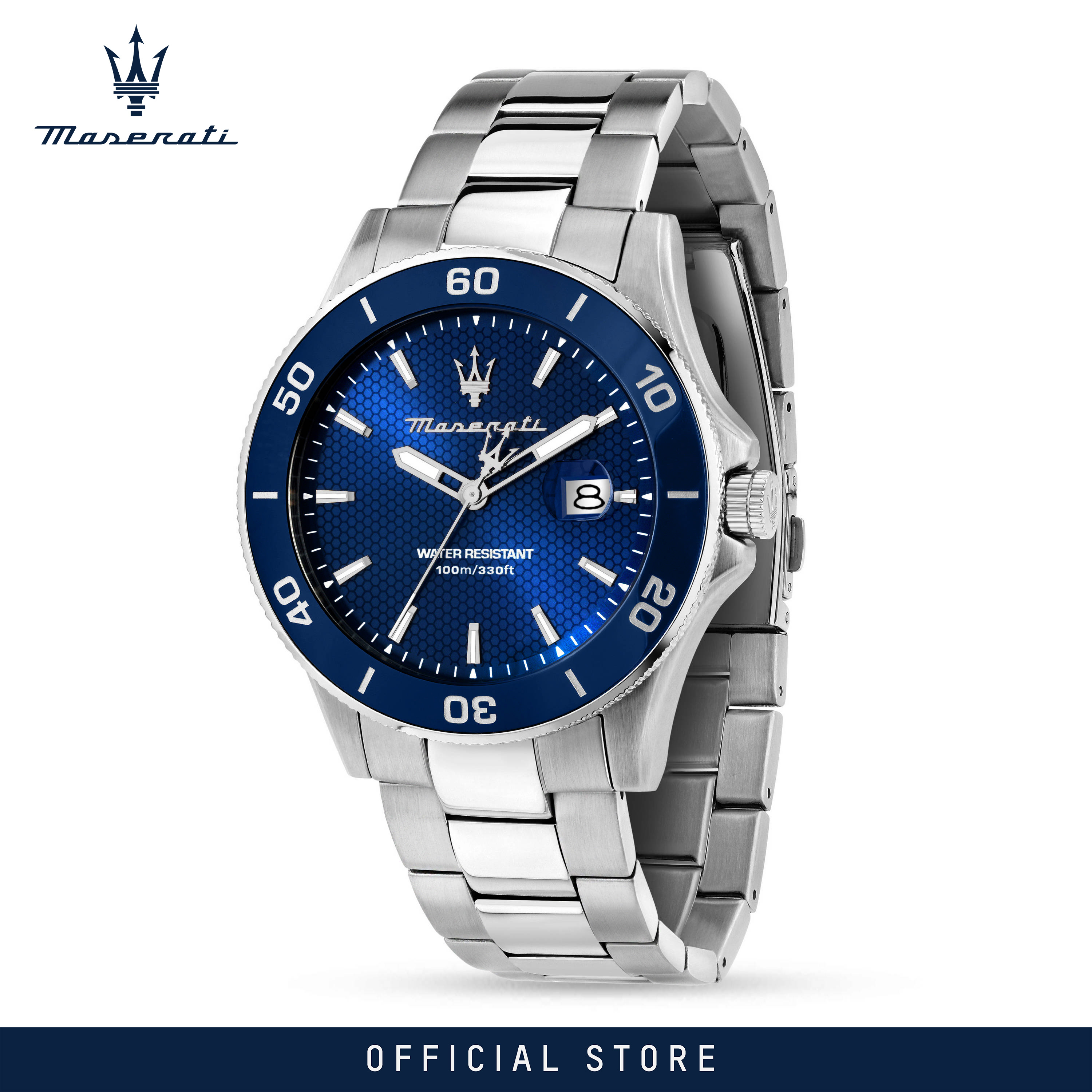 【2 Years Warranty】 Maserati Competizione 43mm Men's Quartz นาฬิกาข้อมือแฟชั่น Luminous Dial Hands R8853100036 Japan Movement ราคา 9,110 บาท*ส่งฟรี