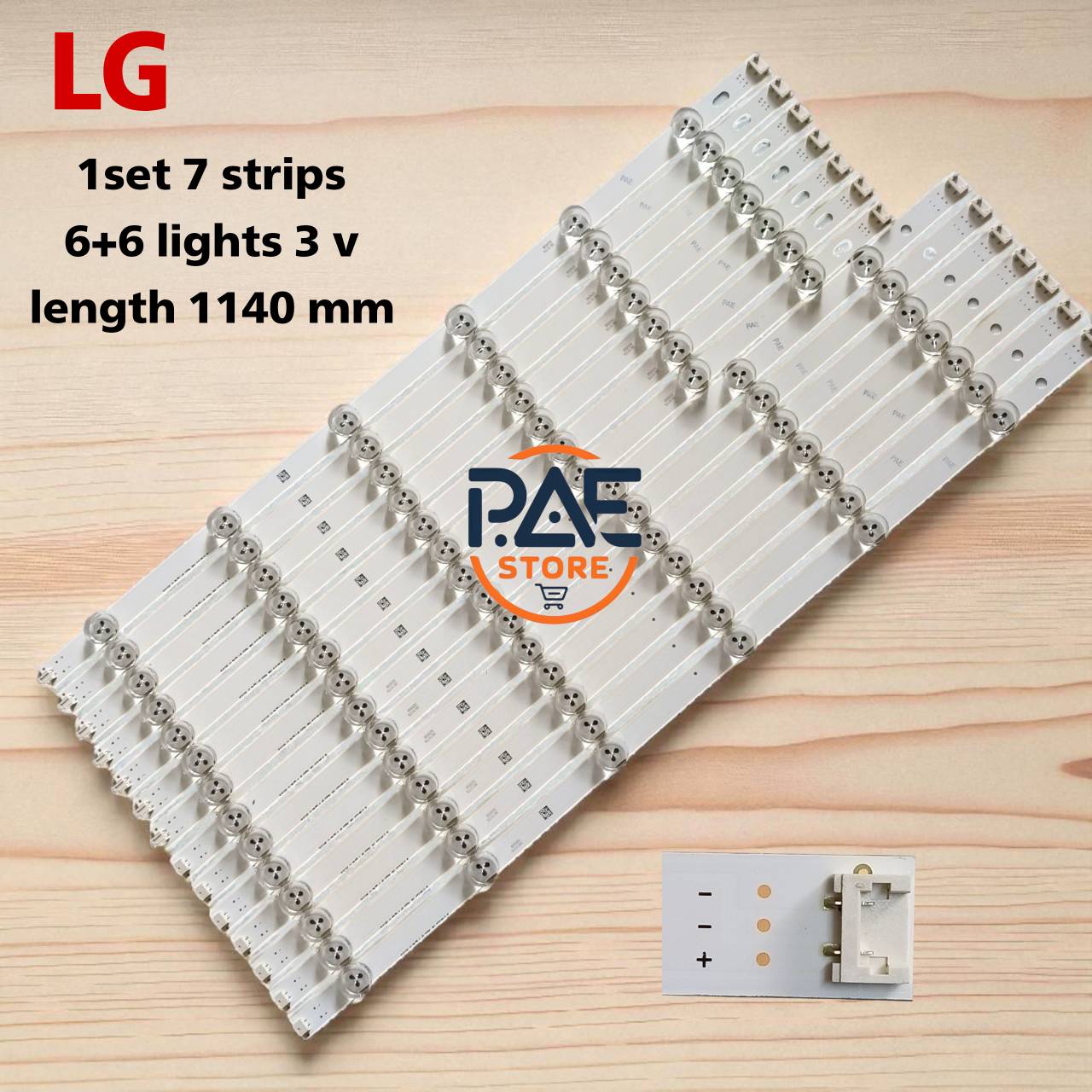 0001523 # Blacklight Tube for Lg Tv Backlight Lg Model 55La6200 : 55La623 : 55Ln570 : 55Ln5710 1 Set 7 Rows 6+6 Led 3 V Length 1140 mm ราคา 1,200 บาท*ส่งฟรี