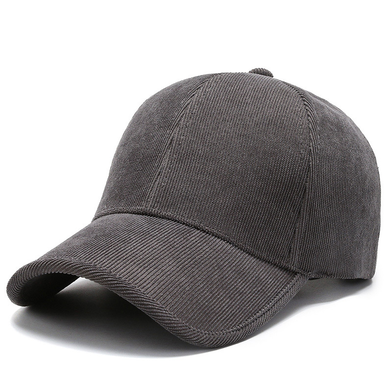 Vintage Caps Fashion Men Corduroy Fishing Hat Snapback Bonnet