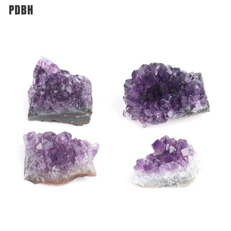 [PDBH Fashion Store] Natural Amethyst Cluster Quartz Crystal Mineral Specimen Healing Stone Rough Ore