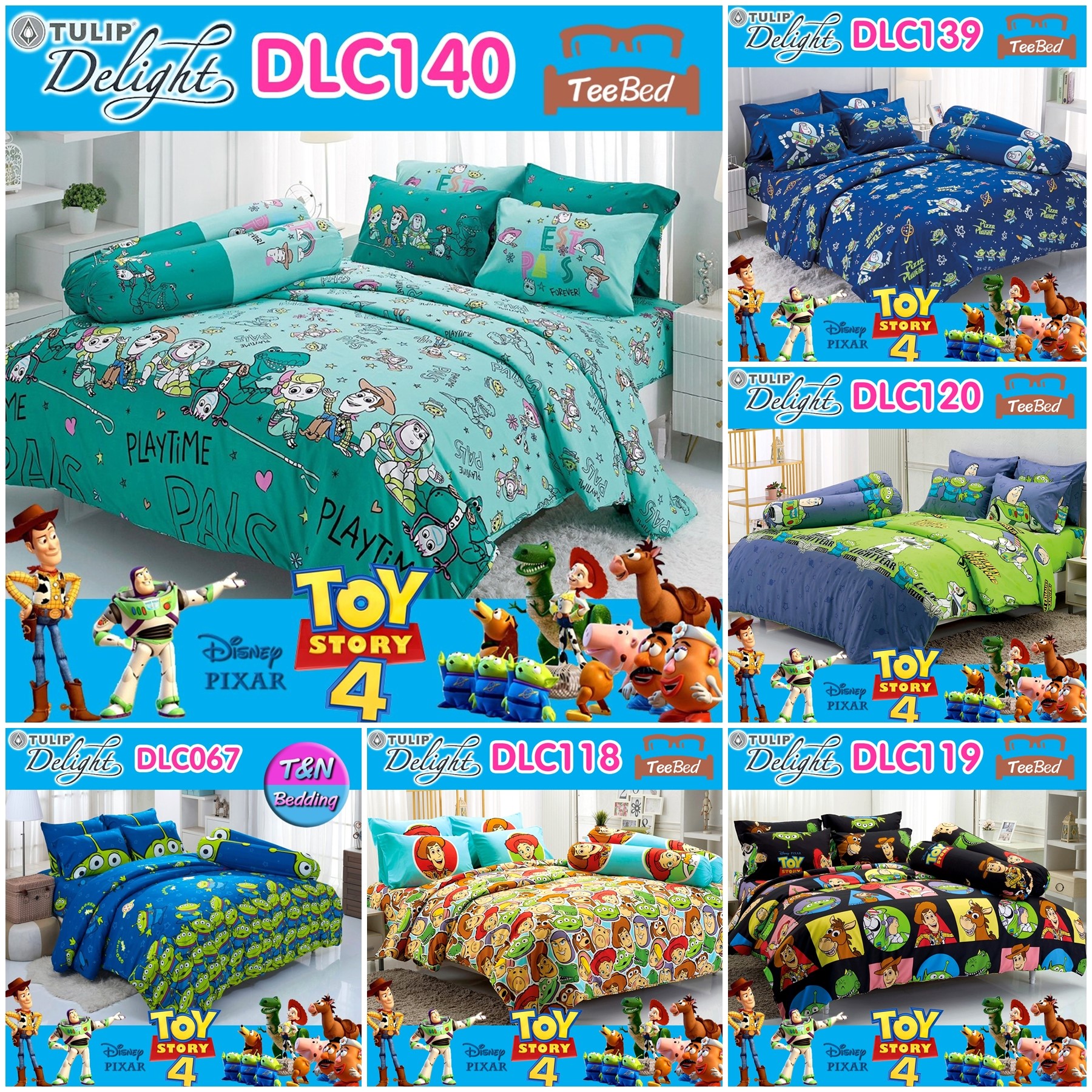 💎TeeBed💎 Tulip Delight Bedding Set+Comforter (Size 3.5 / 5/ 6 ft Toy Story DLC067 DLC118 DLC119 DLC120 DLC139 DLC140 #DLC2567 ราคา 1,240 บาท*ส่งฟรี