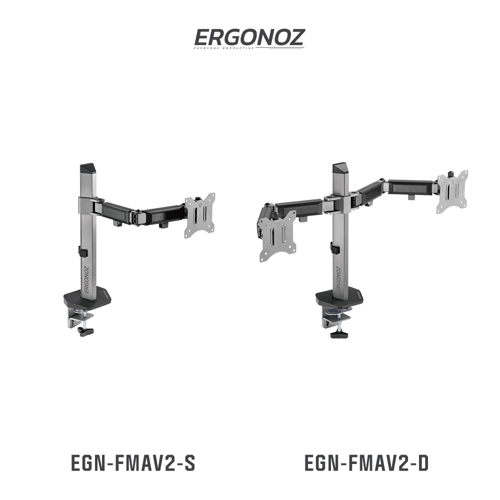 ERGONOZ ขาตั้งจอคอม แขนจับจอ ขาตั้งจอ ขาตั้งจอคอมพิวเตอร์ Monitor Arm รุ่น Full Motion Arm สำหรับหน้าจอ 17 - 32 นิ้ว ราคา 1,150 บาท*ส่งฟรี