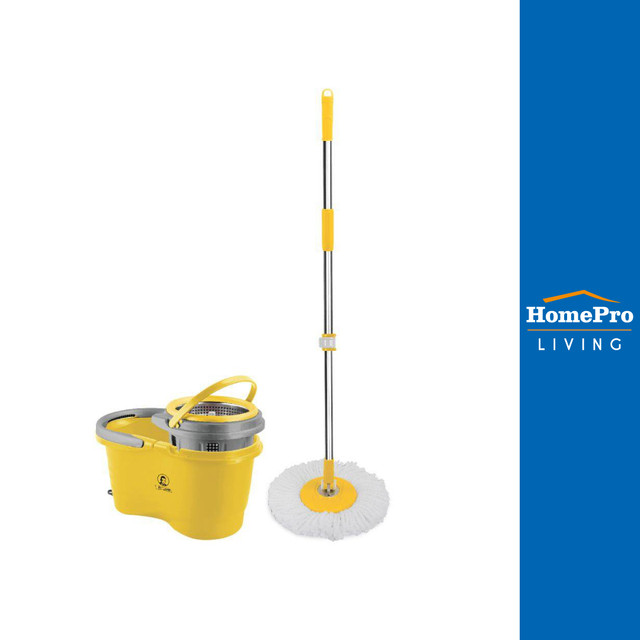 HomePro ชุดอุปกรณ์ถังปั่นพร้อมไม้ม็อบ VETORA สีเหลือง แบรนด์ BE MAN ราคา 990 บาท*ส่งฟรี
