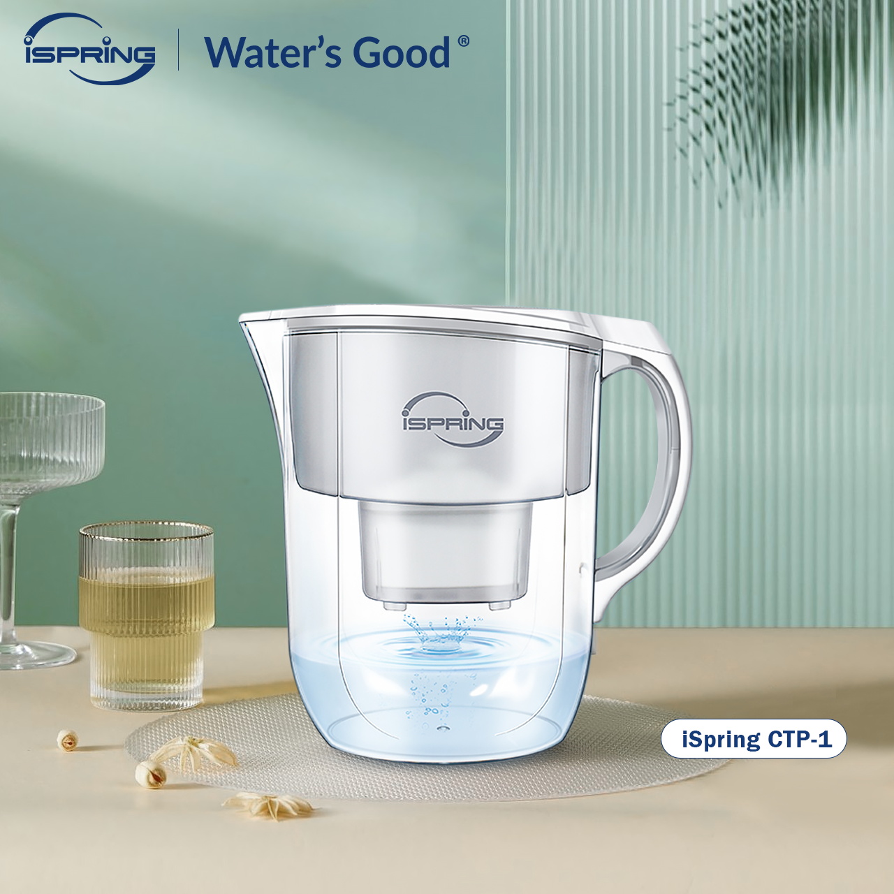 iSpring CTP-1 Water Jug with 1 Filter Cartridge 3.8L Includes Activated Carbon and Coconut Husk filter ราคา 1,479 บาท*ส่งฟรี