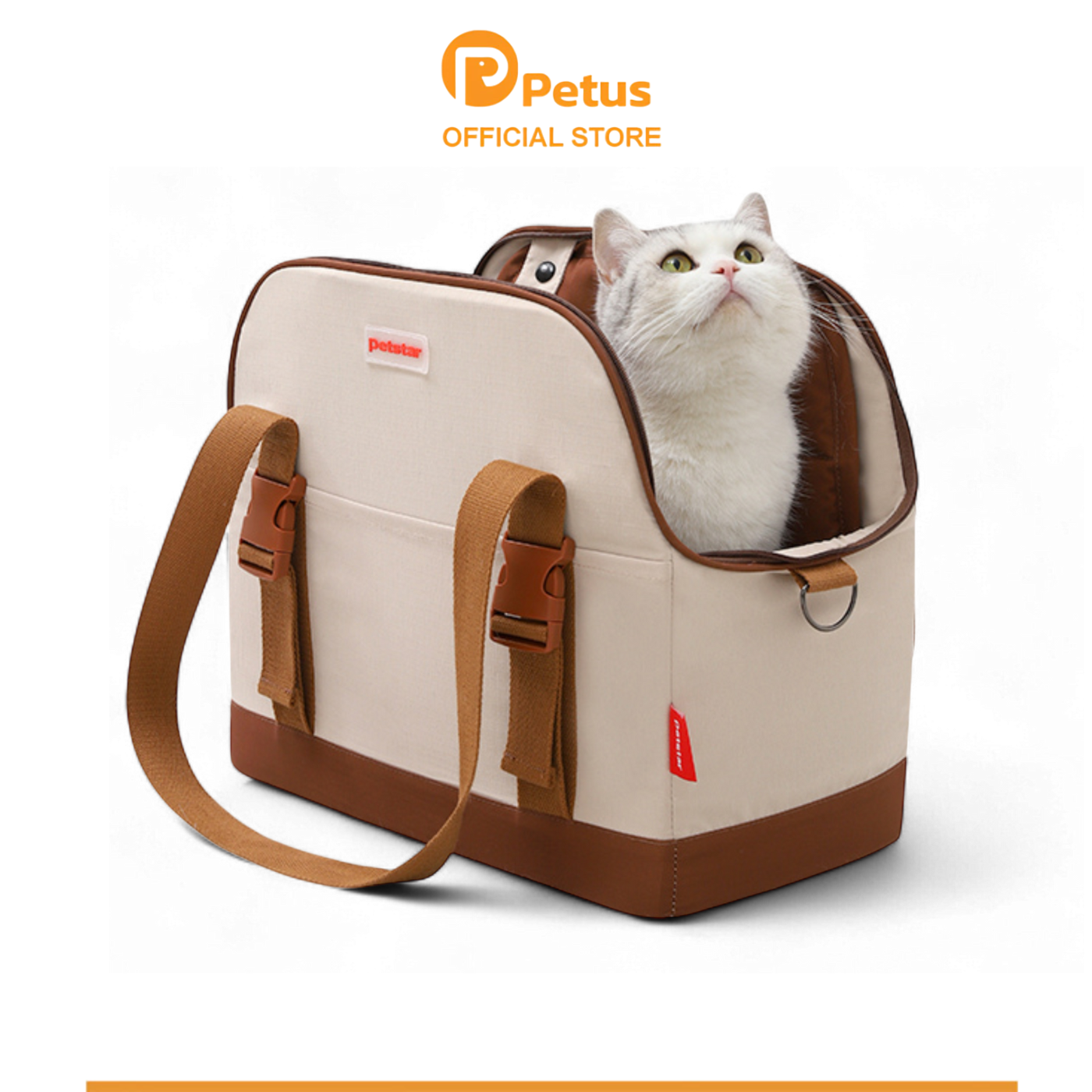 Petus Cat Bag Pet Carrier Bag Pet Carrier Bag, Strong Structure, Maintains Shape, Not Easily Collapsed, Adjustable in 4 Ways. ราคา 1,799 บาท*ส่งฟรี