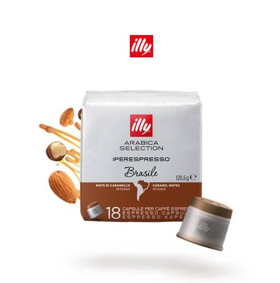 ILLY IPERESPRESSO COFFEE CAPSULES ARABICA SELECTION BRASILE - 18 CAPSULES ราคา 750 บาท*ส่งฟรี
