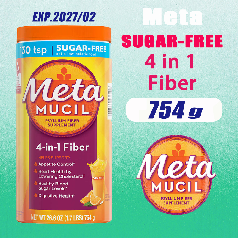 MetaMucil fiber Powder Orange flavor sugar free Powder ไฟเบอร์ผง รสส้ม ผงไม่มีน้ำตาล ราคา 1,200 บาท*ส่งฟรี