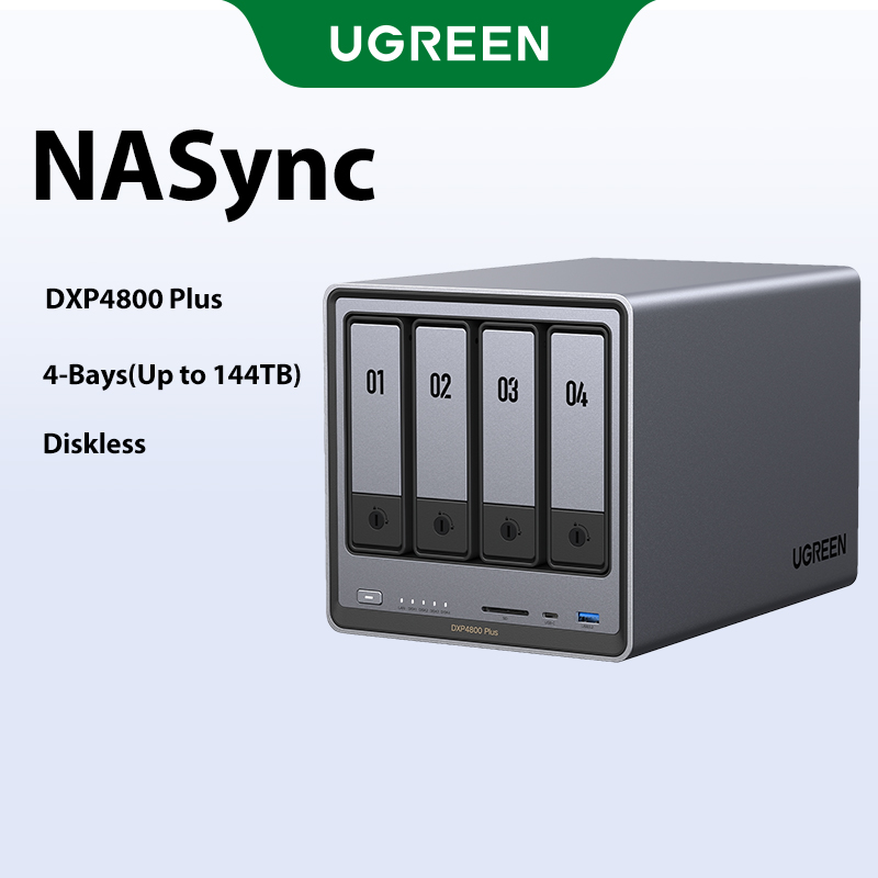 Ugreen Nasync Dxp4800 Plus 4-Bay Desktop Nas, Intel Pentium Gold 8505 5-Core Cpu, 8Gb Ddr5 Ram, 144Tb Ssd, 1 * 10Gbe, 1 * 2.5Gbe, 2 * M.2 Nvme Slots, 4K Hdmi, Network Attached Storage (Diskless) Model: 35260A ราคา 20,367 บาท*ส่งฟรี