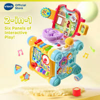 VTech ลูกบาศก์บิดและเล่น Shape Sorter ของเล่นพัฒนาการลูกบาศ์ก์ของเล่นเด็ก 80-557203 VTech Twist and Play Cube Baby Shape Shorter toys Activity Center cube baby toys