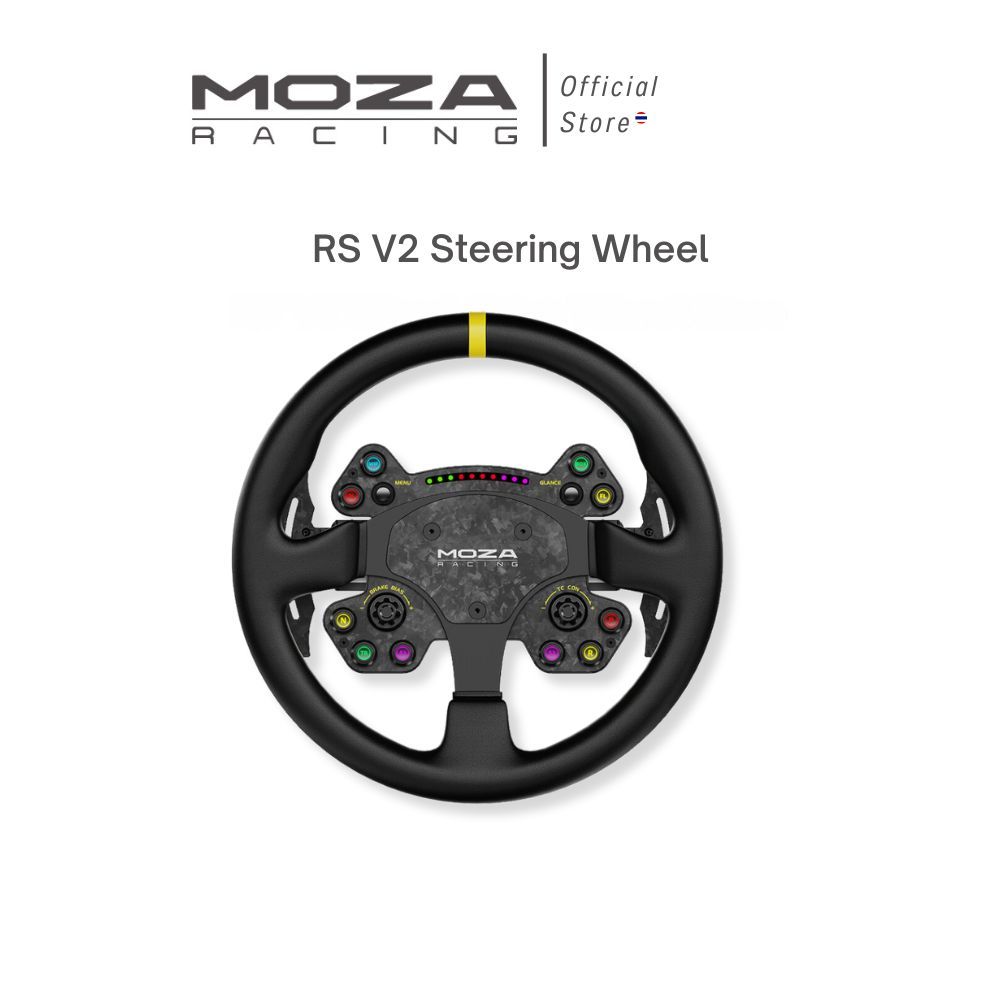 MOZA RS V2 Steering Wheel พวงมาลัย รุ่น MZ-RS025 รองรับ PC ราคา 15,990 บาท*ส่งฟรี