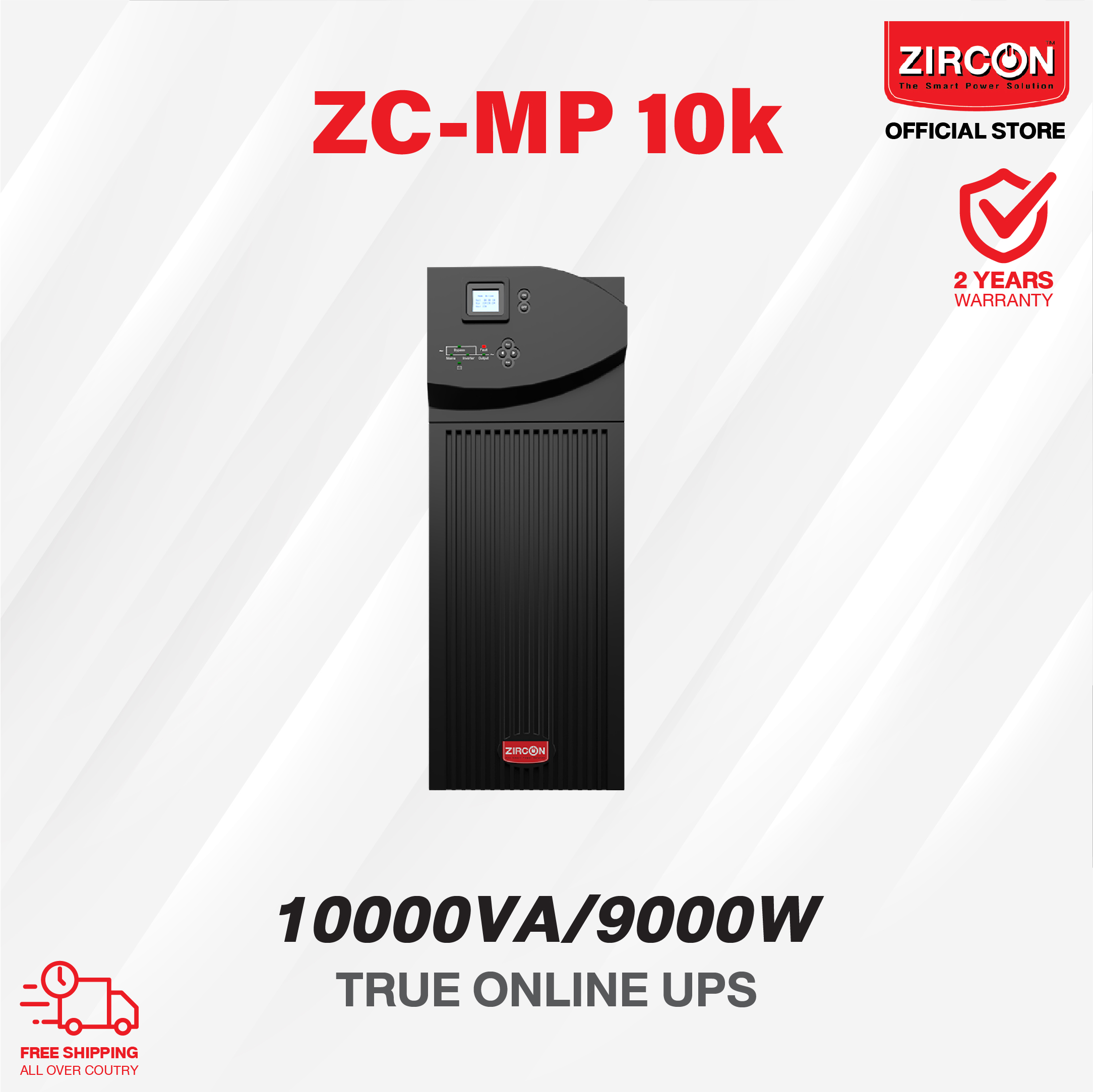 Zc-Mp 10Kva/9Kw True Online Ups, 1-Phase Power System, 2-Year Warranty. ราคา 99,000 บาท*ส่งฟรี