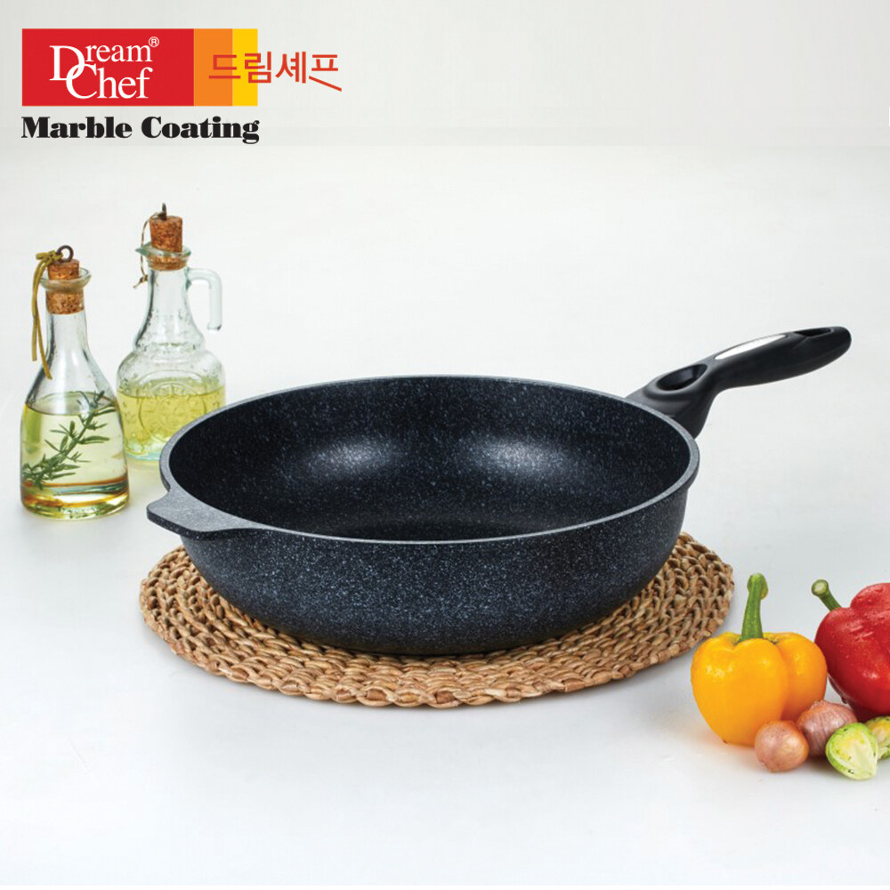 DREAM CHEF กระทะ เคลือบหินอ่อนเกาหลี รุ่นออริจินัล ขนาด 32 ซม. (ดำ) ราคา 1,289 บาท*ส่งฟรี