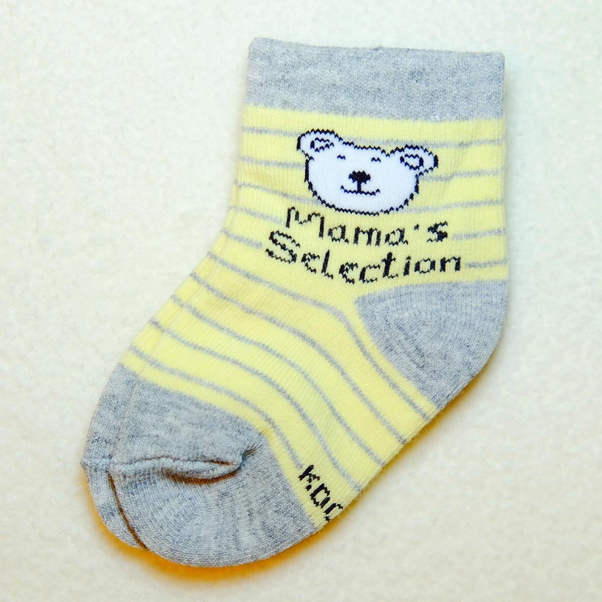 ถุงเท้าเด็ก มี6สี ลายหมีสุดน่ารัก เนื้อดี  1คู่  อายุ0-2ปี