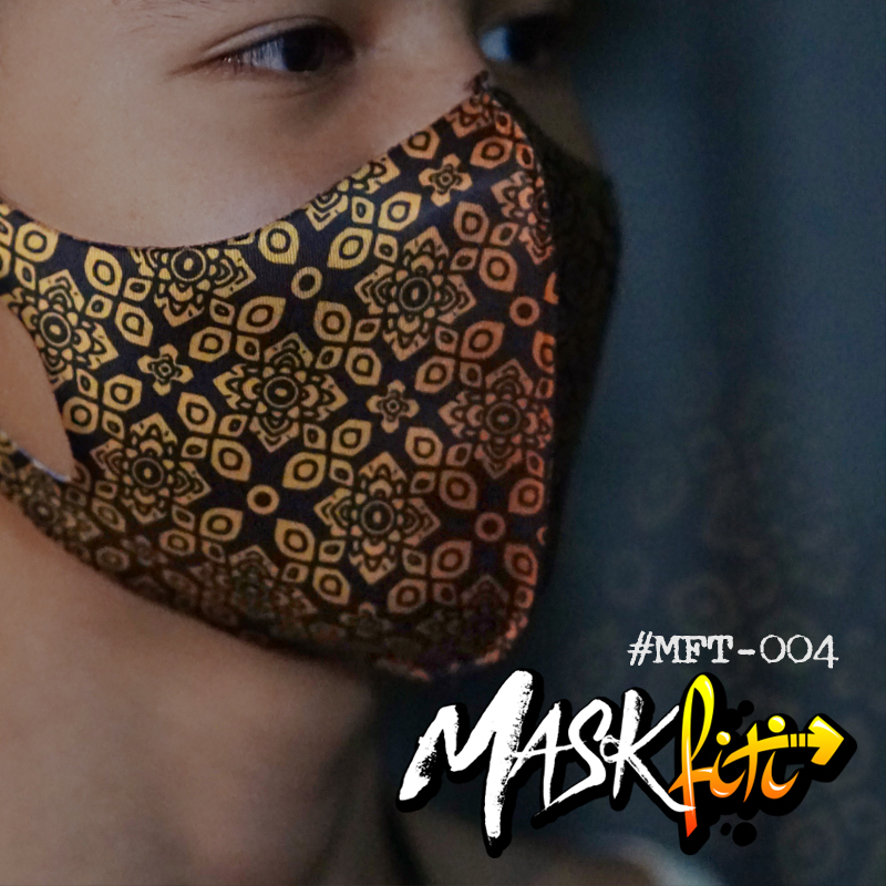 Maskfiti ผ้าแฟชั่น 3D ลายไทย กันฝุ่น ลวดลายกราฟิก
