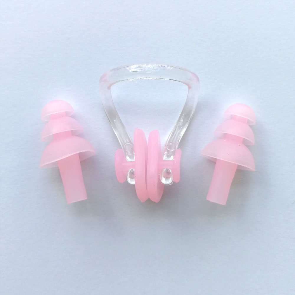 มุมมองเพิ่มเติมของสินค้า Silicone swimming ear plugs & nose clip อุด​หู​และ​จมูก​ ว่าย​น้ำ
