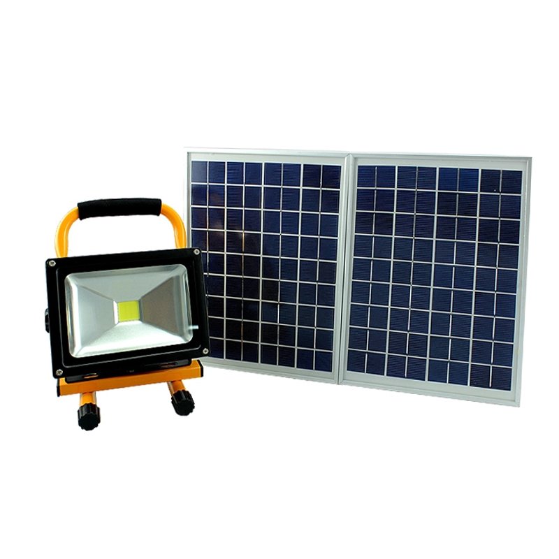 สปอร์ตไลท์เเสงอาทิตย์ 1,800 Lumens Polycrystalline solar panel สำหรับออกเเคมป์