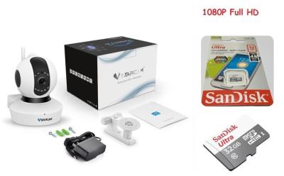 VStarcam กล้องวงจรปิด C23S 1080P 2.0 MP Full HD IR CUT ONVIF WIFI + Micro SD Card 32GB Ultra Speed By Synnex VStarcam กล้องวงจรปิด C23S 1080P 2.0 MP Full HD IR CUT ONVIF WIFI + Micro SD Card 32GB Ultra Speed By Synnex