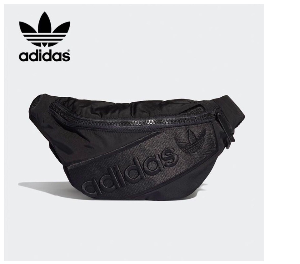 เกี่ยวกับ Adidasกระเป๋าคาดเอว/คาดอก อาดิดาส Bag Nylon Polyester น้ำหนักเบา มีช่องซิปหน้าหลัง แต่งดีเทลปักลายโลโก้นูน
