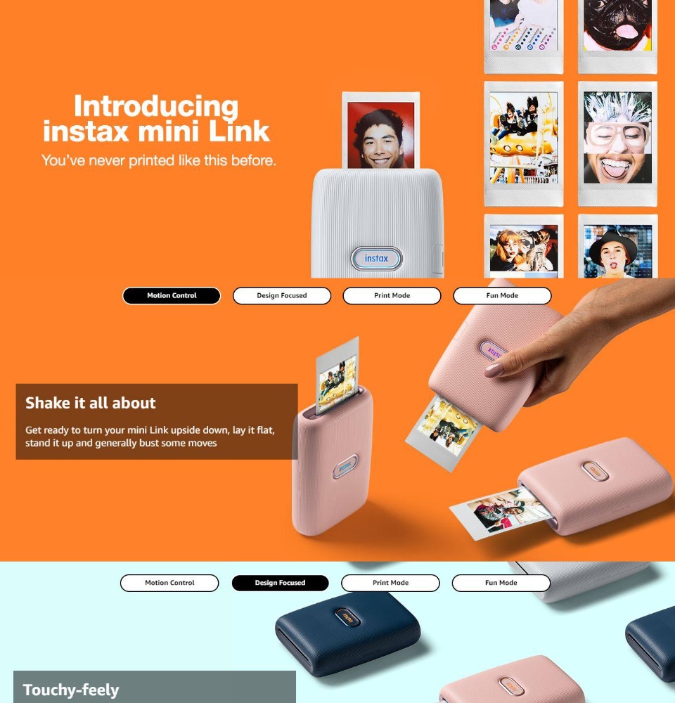 ข้อมูลเพิ่มเติมของ instax Mini Link Smartphone Printer (เครื่องปรินต์ภาพฟิล์มขนาดพกพา)
