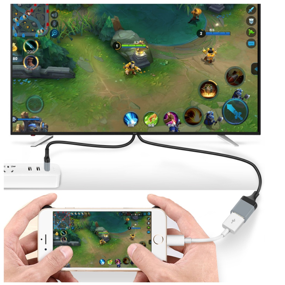 ภาพประกอบของ สายHD 3in1 สายต่อ Phone เข้า TVสายต่อมือถือเข้าทีวี ภาพขึ้นทีวี Phone to TV Sync Screen Cable HD Cable HDTV1080P 60Hz เหมาะใช้กับโทรศัพท์มือถือ iPhone/Android/TYPE-C A32