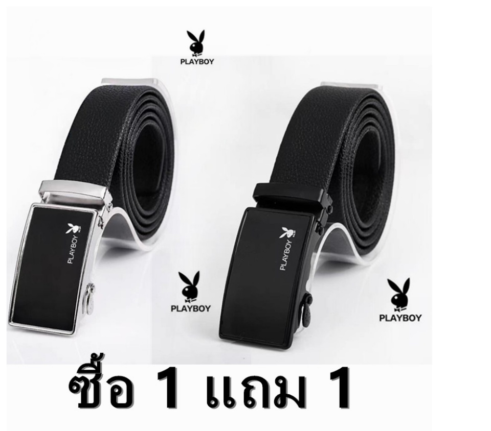 ภาพประกอบของ ซื้อ 1 แถม 1(ถูกสุด) PLAYBOYเข็มขัดหนัง ผู้ชาย รับประกันคุณภาพสินค้า เข็มขัดผู้ชาย คลาสสิก Belt เข็มขัด