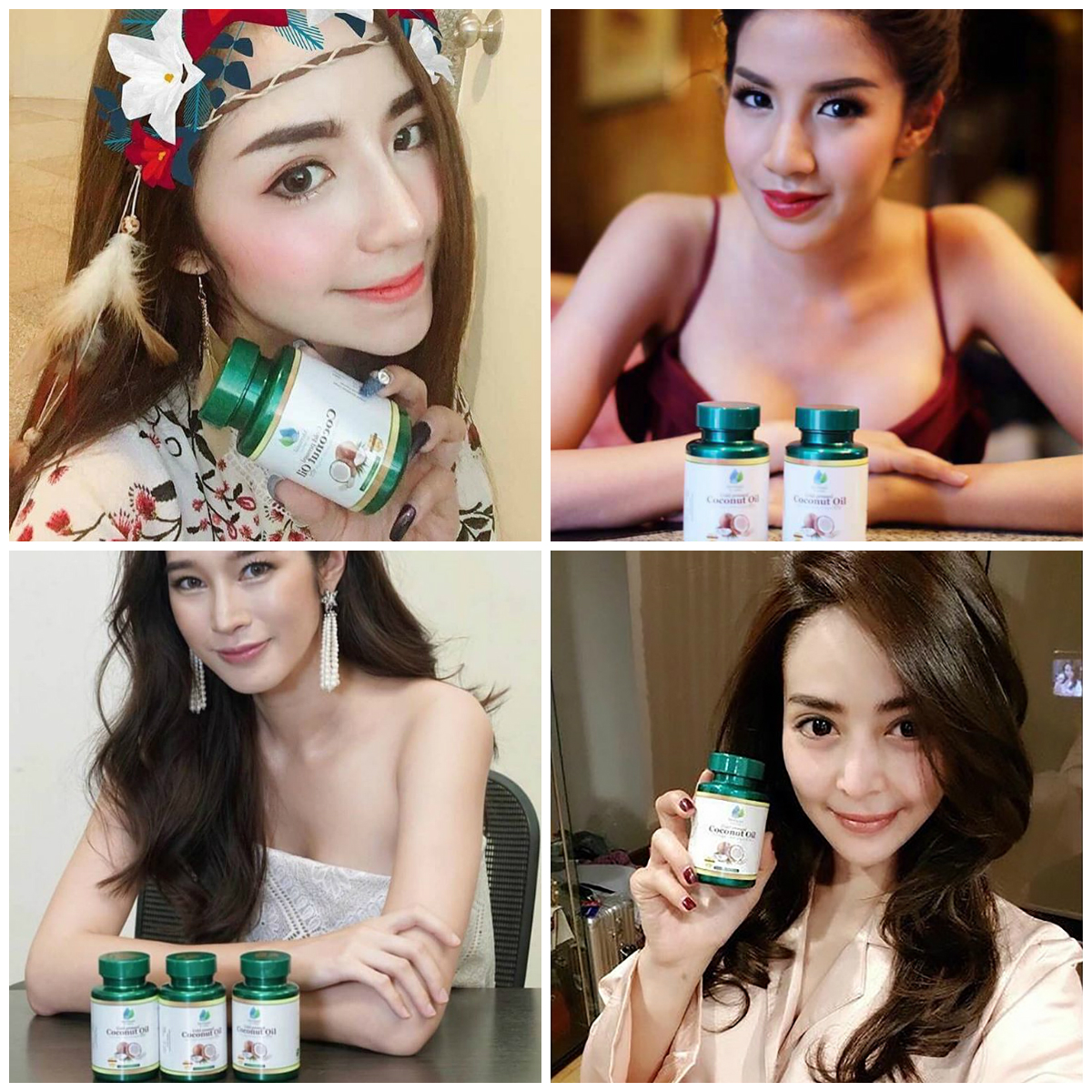 มุมมองเพิ่มเติมของสินค้า Mermaid Cold Pressed Coconut Oil น้ำมันมะพร้าวสกัดเย็น 100% เซ็ต 3 กระปุก (40 เม็ด / กระปุก)