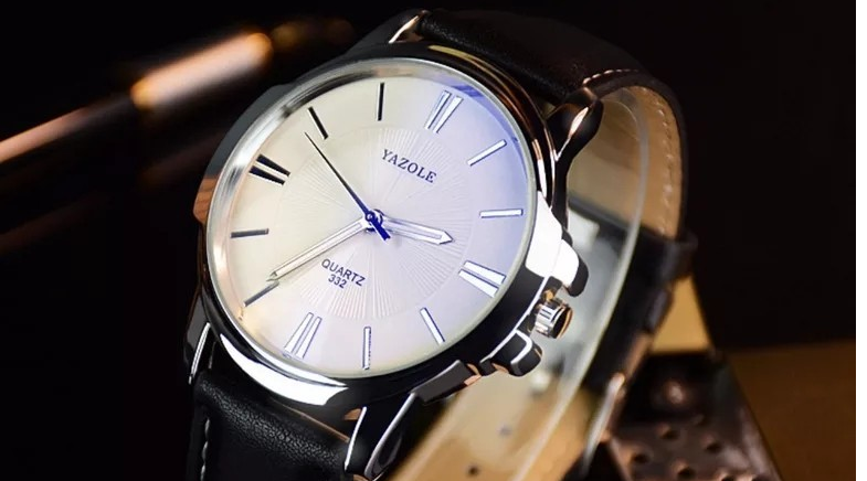 เกี่ยวกับสินค้า Riches Mall RW014 นาฬิกาผู้ชาย นาฬิกา Yazole วินเทจ ผู้ชาย นาฬิกาข้อมือผู้หญิง นาฬิกาข้อมือ นาฬิกาควอตซ์ Watch นาฬิกาสายหนัง
